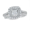 Engagement Ring with Princess Cut 1/2CTW Diamonds